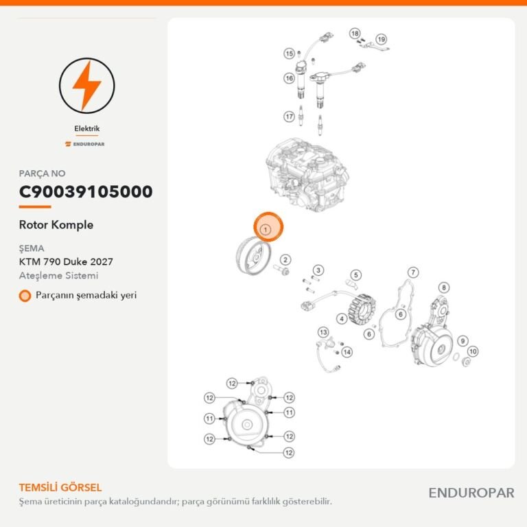 Rotor Komple C90039105000 parça şeması
