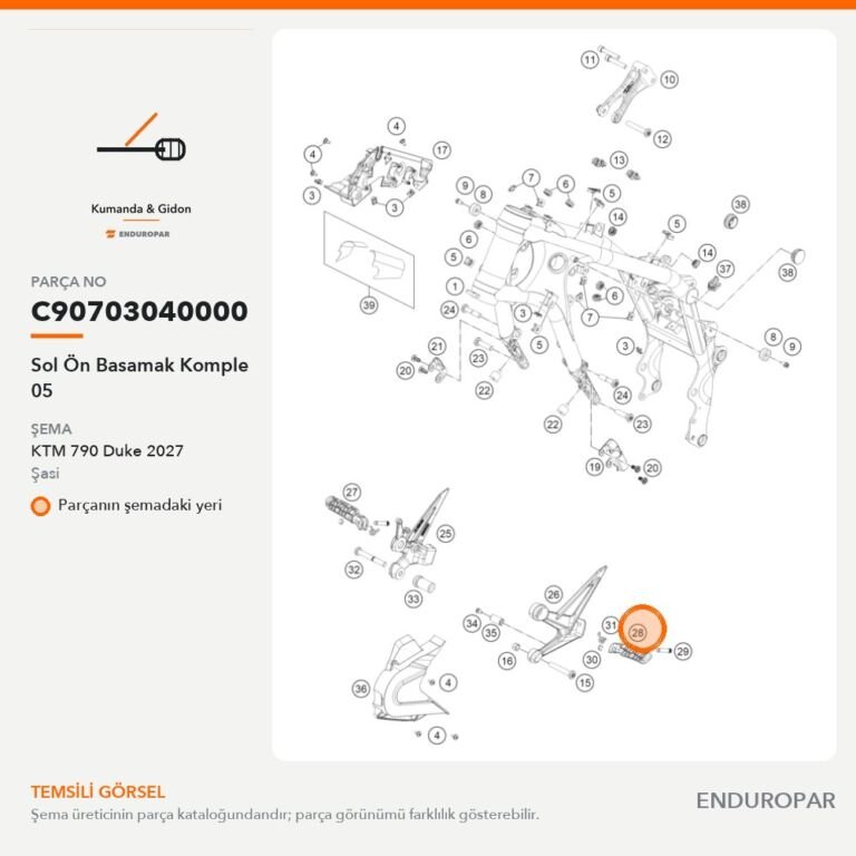 Sol Ön Basamak Komple 05 C90703040000 parça şeması