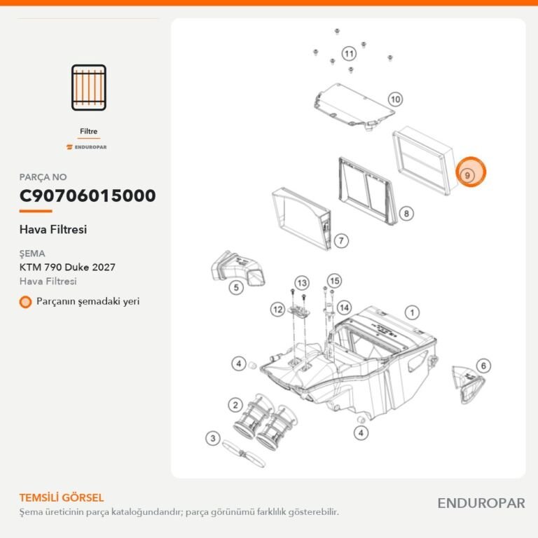 Hava Filtresi C90706015000 parça şeması