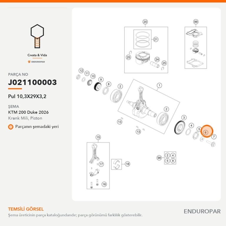Pul 10,3X29X3,2 J021100003 parça şeması