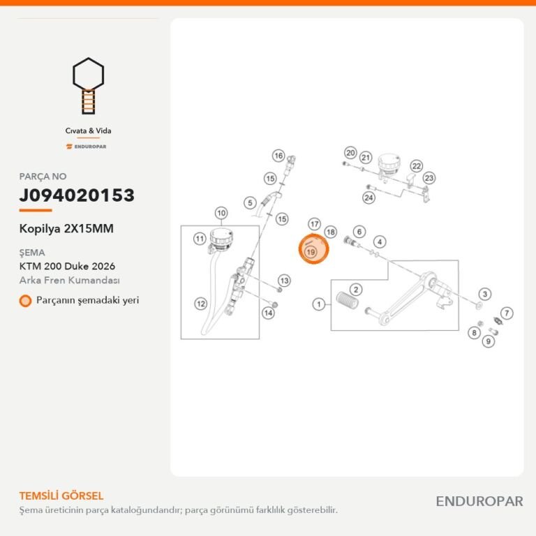 Kopilya 2X15MM J094020153 parça şeması