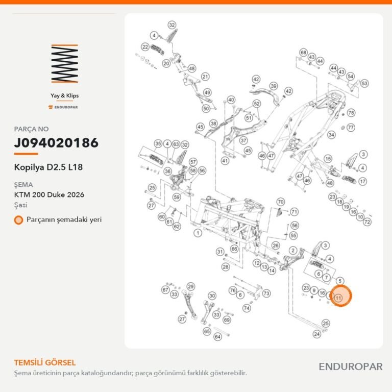 Kopilya D2.5 L18 J094020186 parça şeması