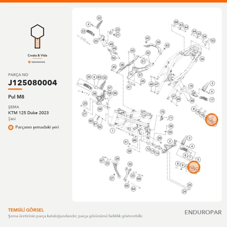 Pul M8 J125080004 parça şeması