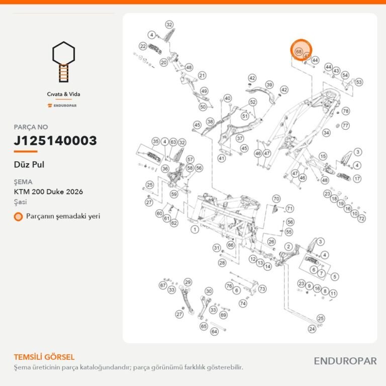 Düz Pul J125140003 parça şeması