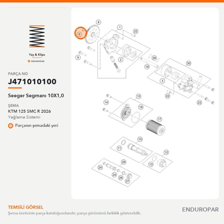 Seeger Segmanı 10X1,0 J471010100 parça şeması