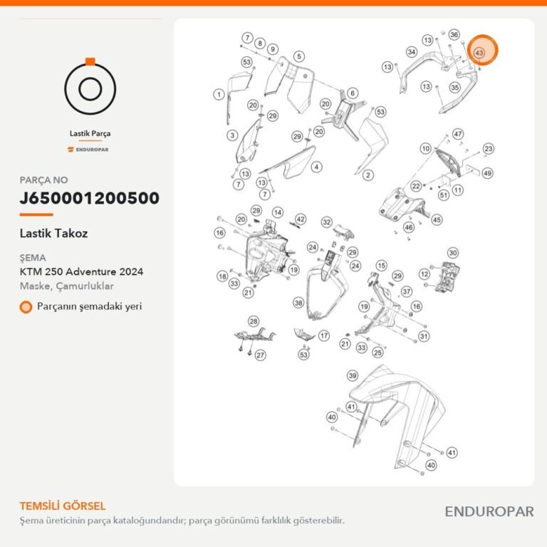Lastik Takoz J650001200500 parça şeması