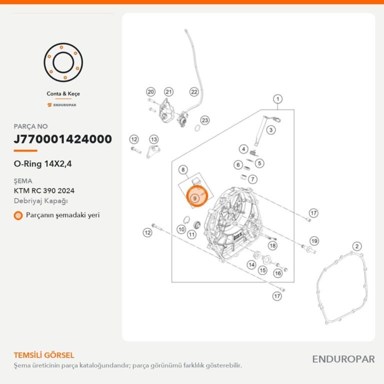 O-Ring 14X2,4 J770001424000 parça şeması