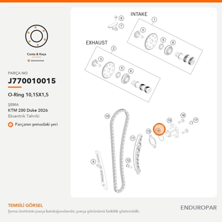 O-Ring 10,15X1,5 J770010015 parça şeması