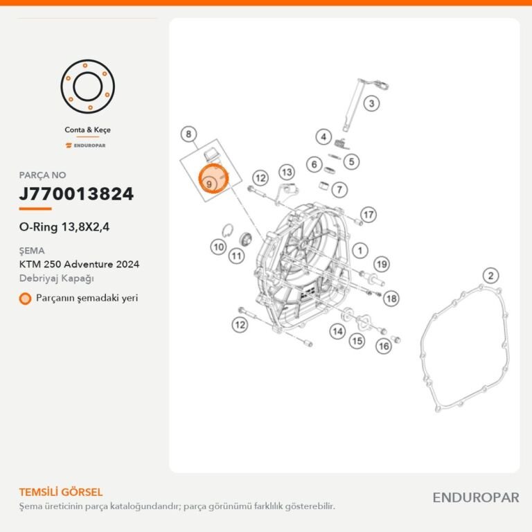 O-Ring 13,8X2,4 J770013824 parça şeması