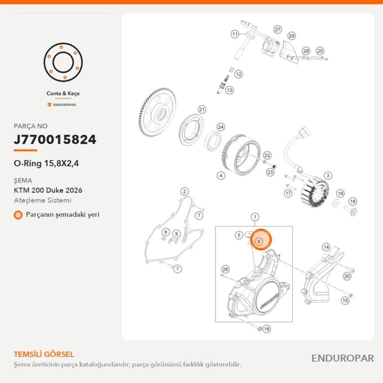 O-Ring 15,8X2,4 J770015824 parça şeması