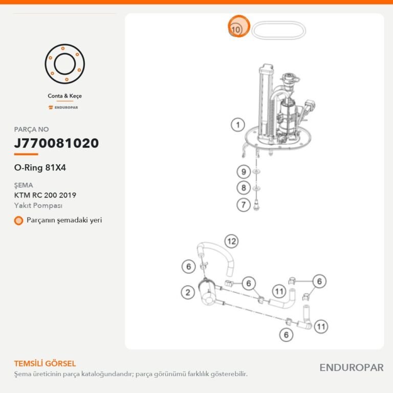 O-Ring 81X4 J770081020 parça şeması