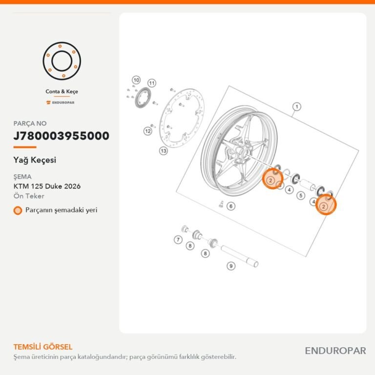 Yağ Keçesi J780003955000 parça şeması