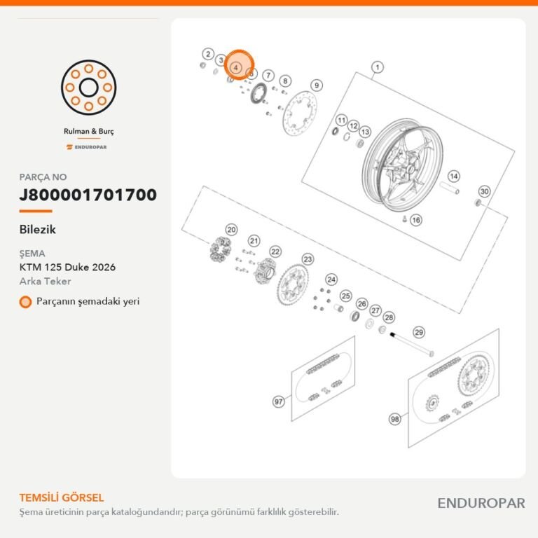 Bilezik J800001701700 parça şeması