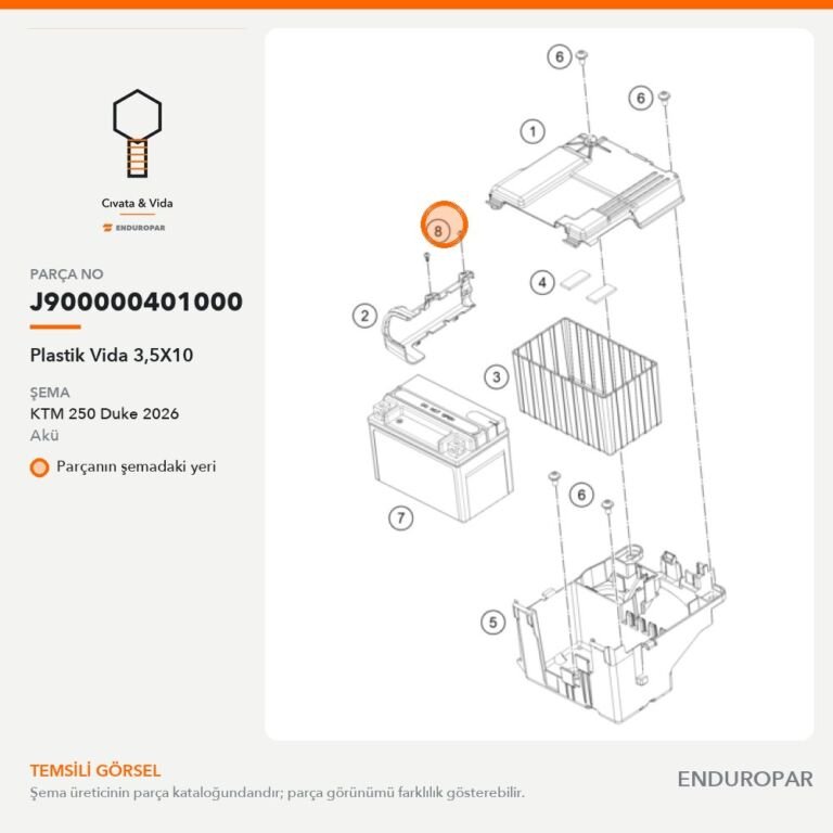 Plastik Vida 3,5X10 J900000401000 parça şeması