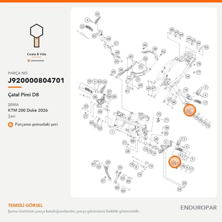 Çatal Pimi D8 J920000804701 parça şeması