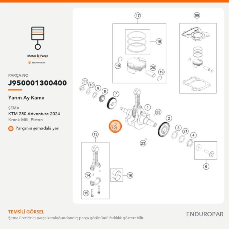 Yarım Ay Kama J950001300400 parça şeması
