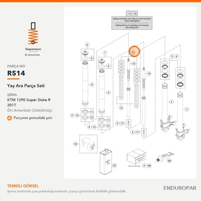 Yay Ara Parça Seti R514 parça şeması
