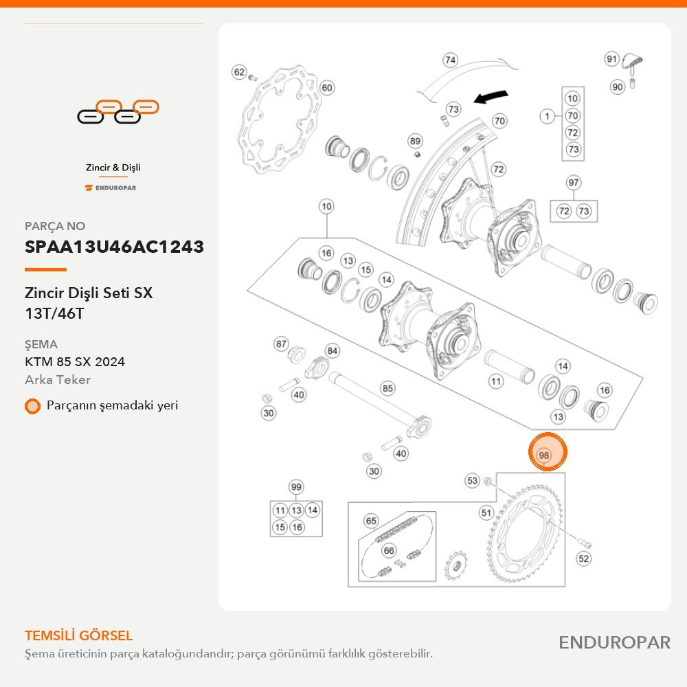 Chain Gear Set SX 13T/46T
