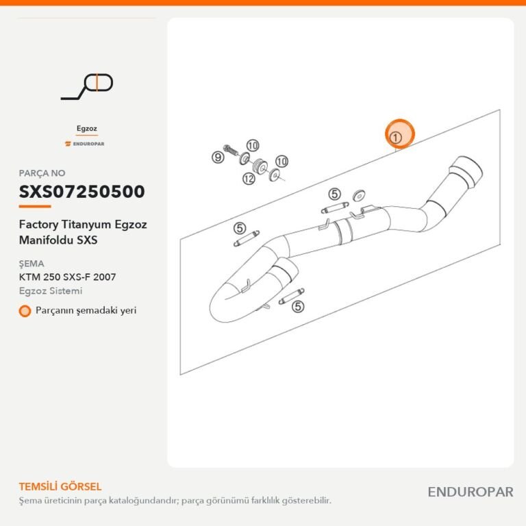 Factory Titanyum Egzoz Manifoldu SXS SXS07250500 parça şeması