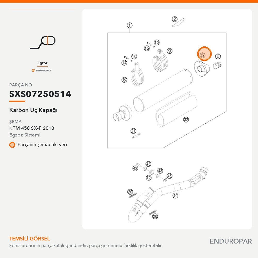Karbon Uç Kapağı SXS07250514 parça şeması